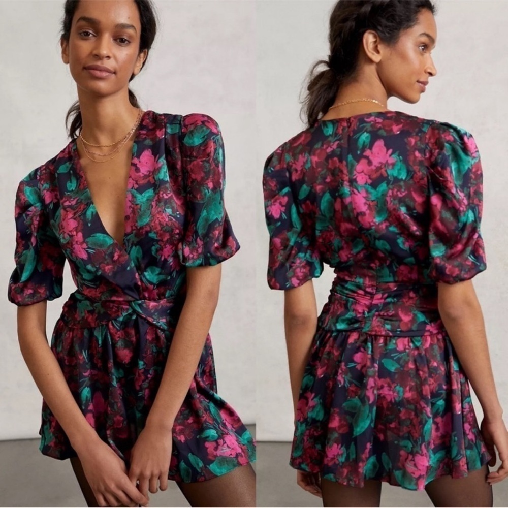 NWT MISA Los Angeles Narcissa Mini Dress in Enchanted Floral - Size XS